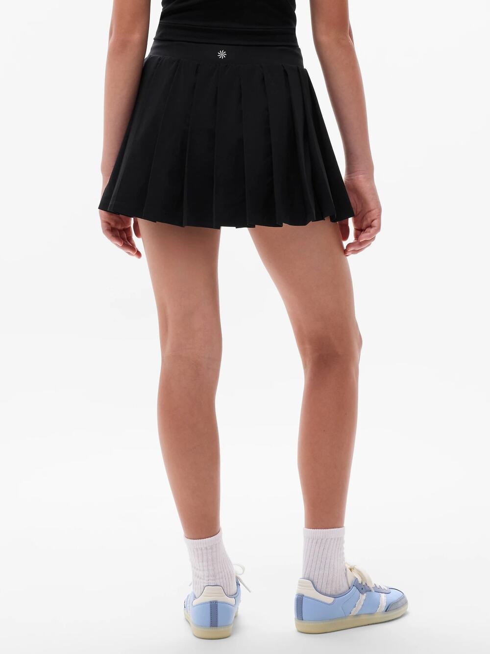 Athleta Endless Skorts Size 12 Black Stretch Pleat Perfect Low Rise Pull-On